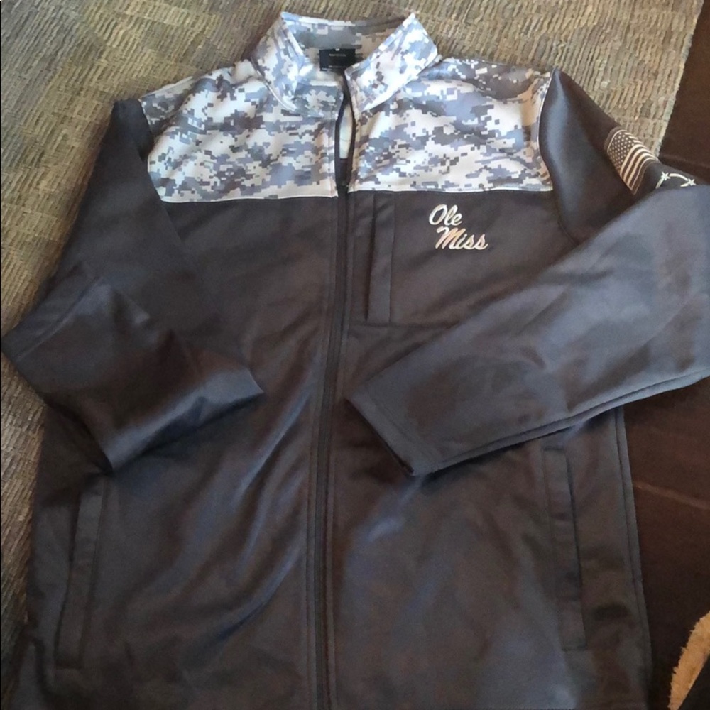 Ole Miss zip up light weight jacket NWT